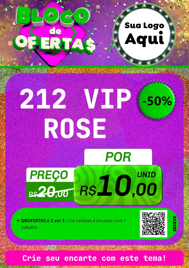 Modelo de Cartaz para Cartaz A4 Vertical com o tema Bloco de Ofertas para Perfumes