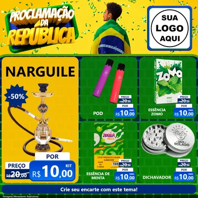 Modelo de Rede Social para Feed Facebook com o tema Proclamação da República para Tabacaria