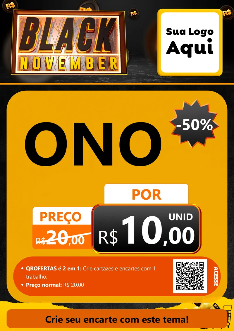 Modelo de Cartaz para Cartaz A4 Vertical com o tema Black November para Óticas
