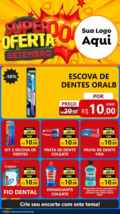 Modelo de Rede Social para Stories com o tema Super Oferta Setembro para Higiene Pessoal