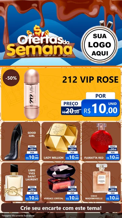 Modelo de Rede Social para Stories com o tema Ofertas da Semana - Páscoa para Perfumes