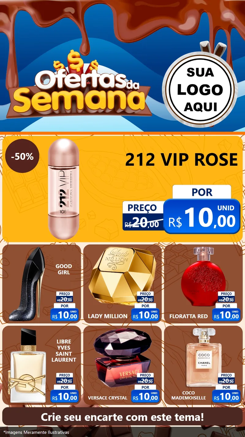 Modelo de Rede Social para Stories com o tema Ofertas da Semana - Páscoa para Perfumes