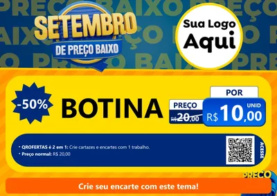 Modelo de Cartaz para Cartaz A4 Horizontal com o tema Setembro De Preço Baixo para Agropecuária