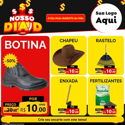 Modelo de Rede Social para Feed Facebook com o tema Nosso Dia D para Agropecuária