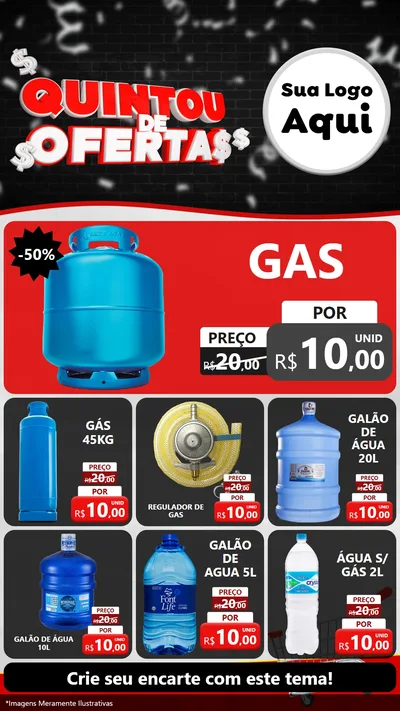 Modelo de Rede Social para Stories com o tema Quintou de Ofertas para Água e gás