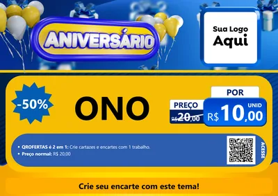 Modelo de Cartaz para Cartaz A4 Horizontal com o tema Aniversário para Óticas