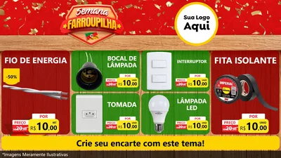 Modelo de TV para TV Horizontal com o tema Semana Farroupilha para Materiais Elétricos