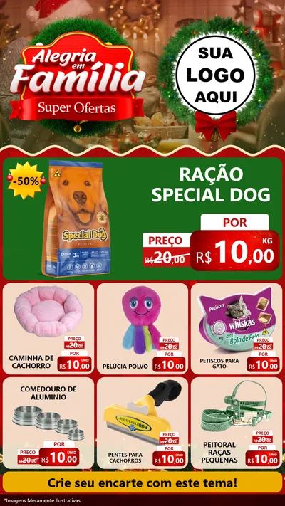 Modelo de Rede Social para Stories com o tema Alegria Em Família - Super Ofertas para Pet Shop