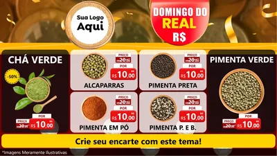 Modelo de TV para TV Horizontal com o tema Domingo do Real para Produtos Naturais