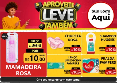 Modelo de Encarte para Encarte A4 Horizontal com o tema Aproveite e Leve Também para Bebês