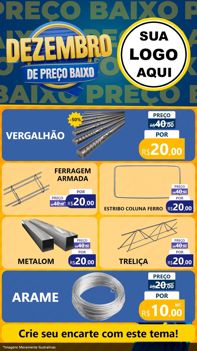 Modelo de TV para TV Vertical com o tema Dezembro de Preço Baixo para Ferragens
