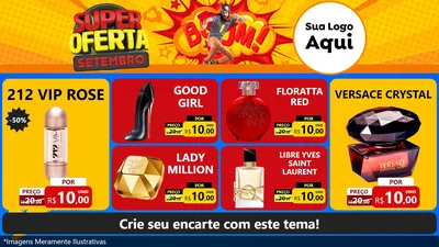 Modelo de TV para TV Horizontal com o tema Super Oferta Setembro para Perfumes