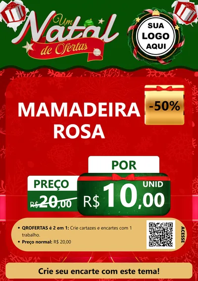 Modelo de Cartaz para Cartaz A4 Vertical com o tema Um Natal de Ofertas para Bebês