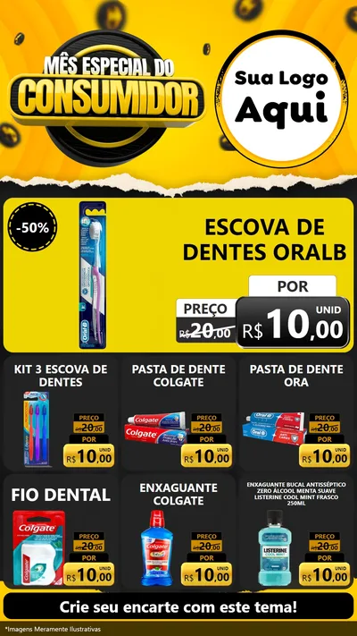 Modelo de Rede Social para Stories com o tema Mês Especial do Consumidor para Higiene Pessoal