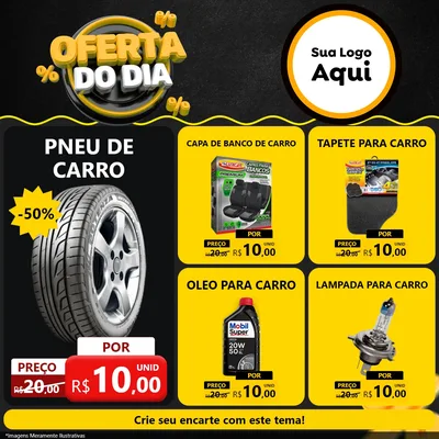 Modelo de Rede Social para Feed Facebook com o tema Oferta Do Dia para Auto peças