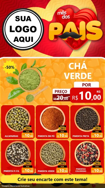 Modelo de Rede Social para Stories com o tema Mês Dos Pais para Produtos Naturais