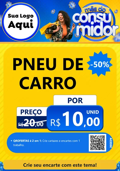 Modelo de Cartaz para Cartaz A4 Vertical com o tema Mês do Consumidor para Auto peças
