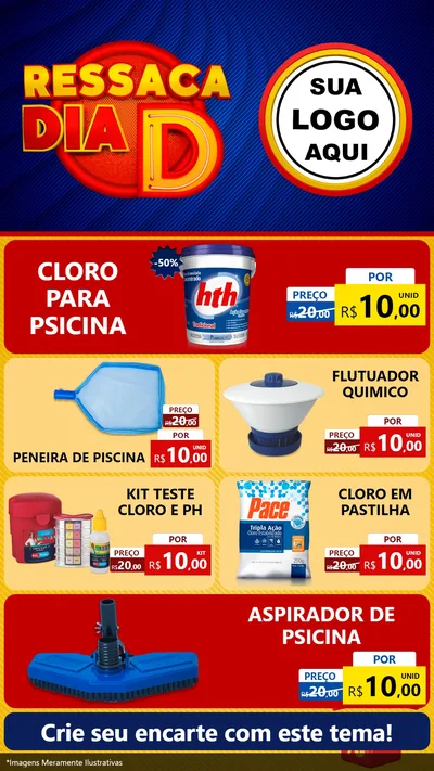 Modelo de TV para TV Vertical com o tema Ressaca Dia D para Produtos para Piscina