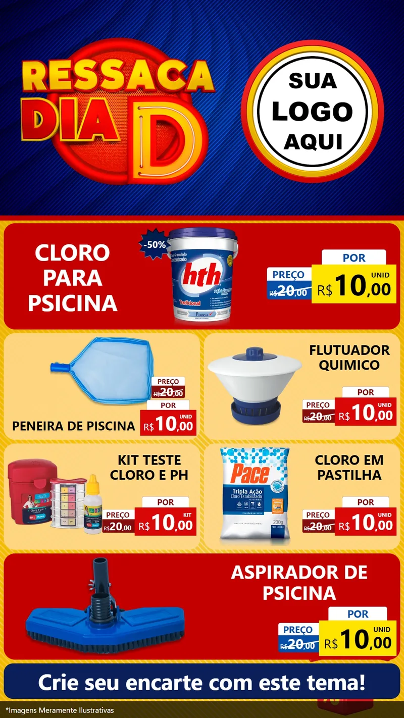Modelo de TV para TV Vertical com o tema Ressaca Dia D para Produtos para Piscina