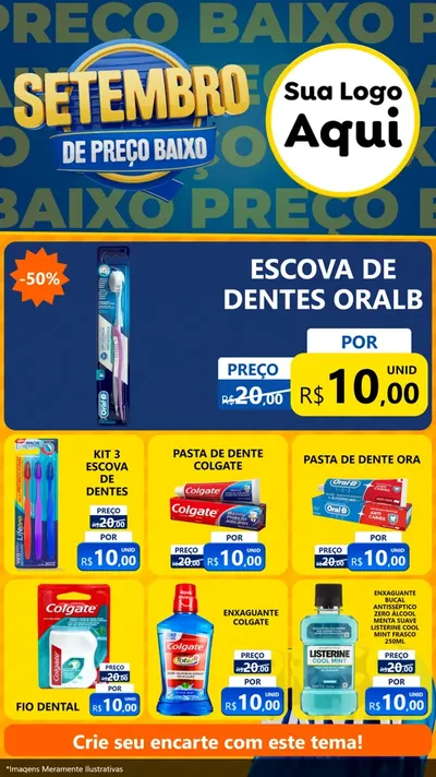 Modelo de Rede Social para Stories com o tema Setembro De Preço Baixo para Higiene Pessoal