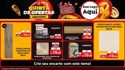 Modelo de TV para TV Horizontal com o tema Quinta de Ofertas Imbatíveis para Pisos e revestimentos