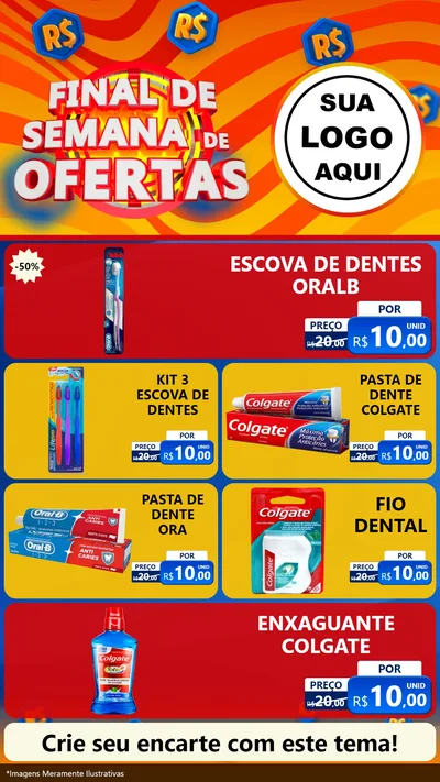 Modelo de TV para TV Vertical com o tema Final de Semana de Ofertas para Higiene Pessoal