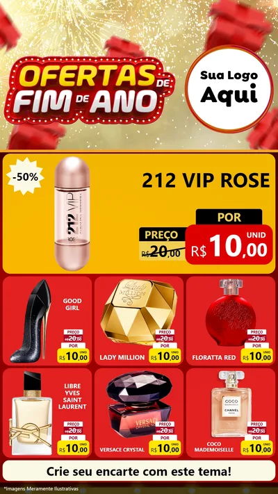 Modelo de Rede Social para Stories com o tema Ofertas de Fim de Ano para Perfumes