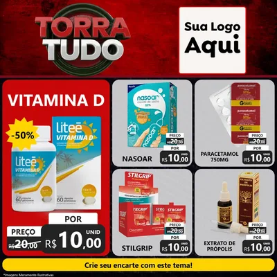Modelo de Rede Social para Feed Facebook com o tema Torra Tudo para Farmácia