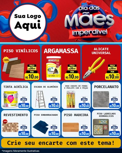 Modelo de Rede Social para Feed Instagram com o tema Dia Das Mães Imperdível para Material para Construção