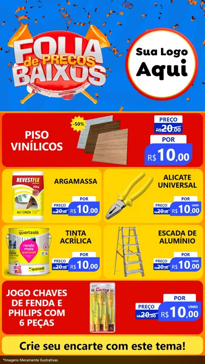 Modelo de TV para TV Vertical com o tema Folia de Preços Baixos para Material para Construção