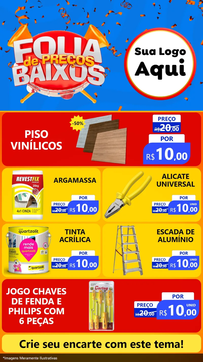 Modelo de TV para TV Vertical com o tema Folia de Preços Baixos para Material para Construção