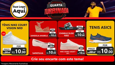 Modelo de TV para TV Horizontal com o tema Quarta Turbinada para Calçados