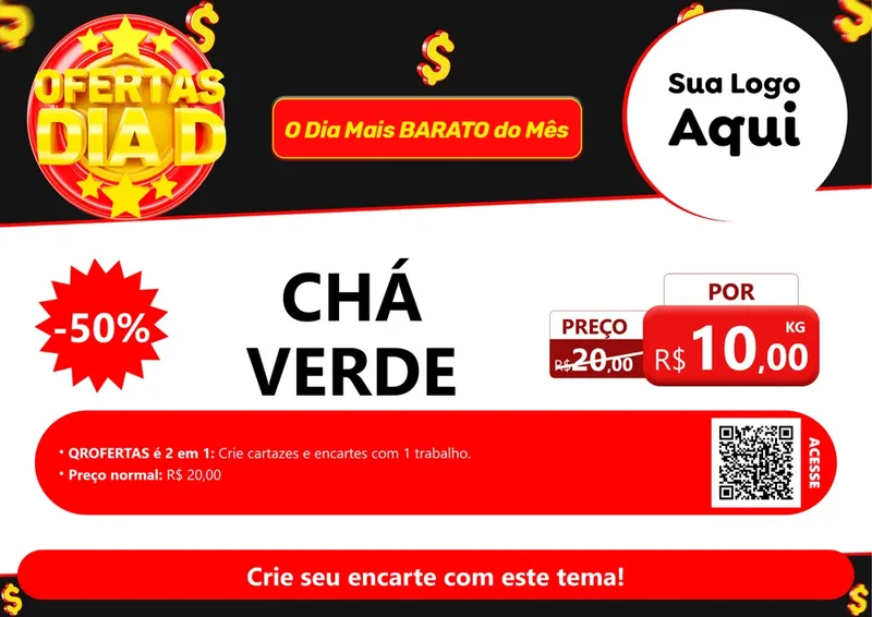 Modelo de Cartaz para Cartaz A4 Horizontal com o tema Dia D para Produtos Naturais