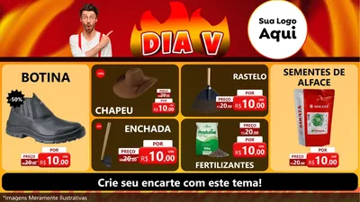 Modelo de TV para TV Horizontal com o tema Dia V para Agropecuária