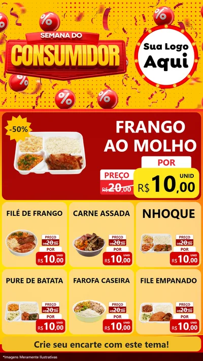 Modelo de Rede Social para Stories com o tema Semana do Consumidor para Restaurante