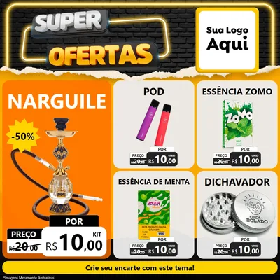 Modelo de Rede Social para Feed Facebook com o tema Super Ofertas para Tabacaria