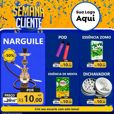 Modelo de Rede Social para Feed Facebook com o tema Semana do Cliente para Tabacaria