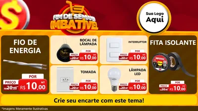 Modelo de TV para TV Horizontal com o tema Fim de Semana Imbatível para Materiais Elétricos