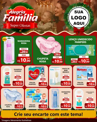 Modelo de Rede Social para Feed Instagram com o tema Alegria Em Família - Super Ofertas para Bebês