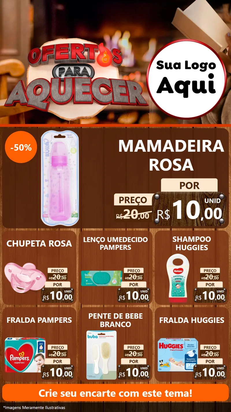 Modelo de Rede Social para Stories com o tema Ofertas Para Aquecer para Bebês