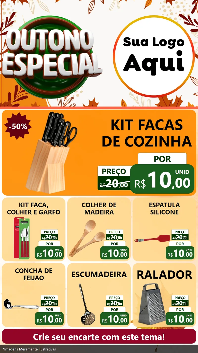 Modelo de Rede Social para Stories com o tema Outono Especial para Utilidades Domésticas