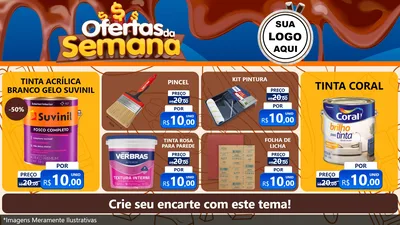 Modelo de TV para TV Horizontal com o tema Ofertas da Semana - Páscoa para Tintas e Ferramentas