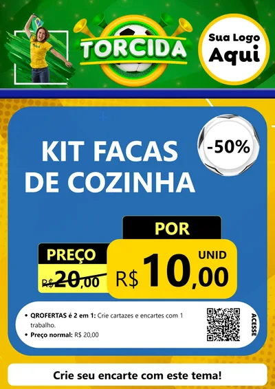 Modelo de Cartaz para Cartaz A4 Vertical com o tema Torcida para Utilidades Domésticas