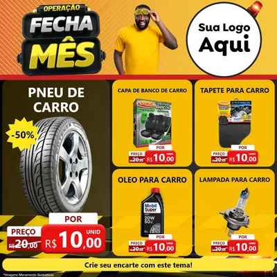 Modelo de Rede Social para Feed Facebook com o tema Operação Fecha Mês para Auto peças