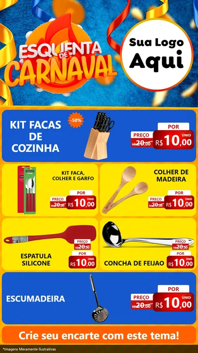 Modelo de TV para TV Vertical com o tema Esquenta de Carnaval para Utilidades Domésticas