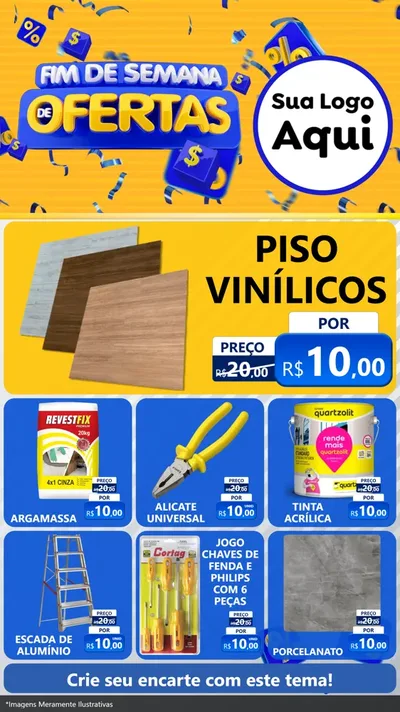 Modelo de Rede Social para Stories com o tema Fim de Semana de Ofertas para Material para Construção
