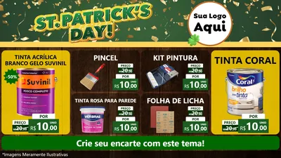 Modelo de TV para TV Horizontal com o tema St Patriks Day para Tintas e Ferramentas