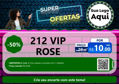 Modelo de Cartaz para Cartaz A4 Horizontal com o tema Super Ofertas para Perfumes