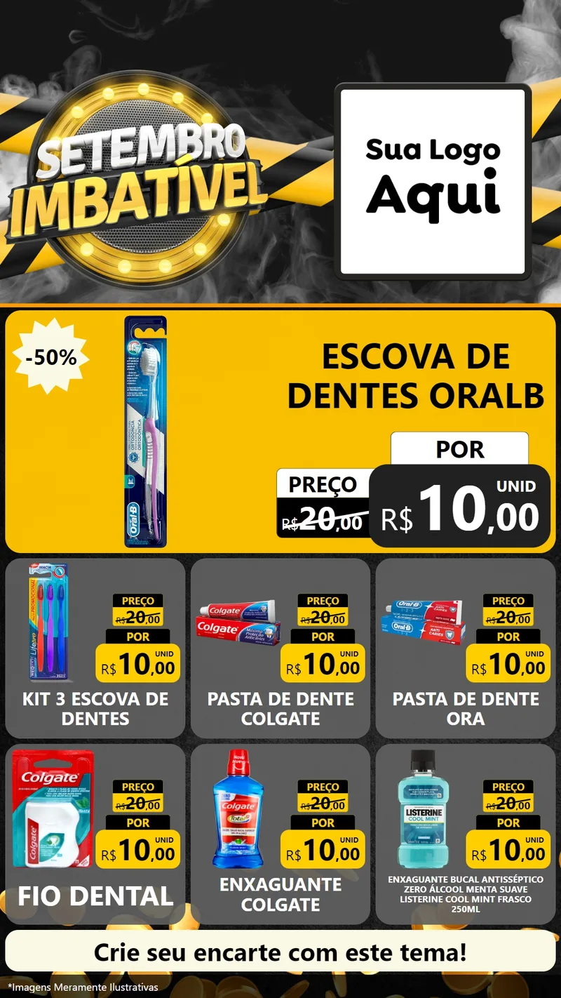 Modelo de Rede Social para Stories com o tema Setembro Imbatível para Higiene Pessoal