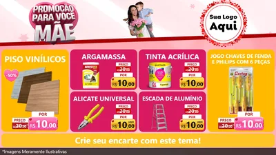 Modelo de TV para TV Horizontal com o tema Promoção Para Você Mãe para Material para Construção